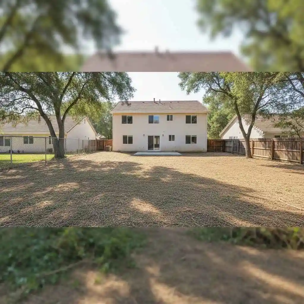 Level, cleared area ready for deck construction