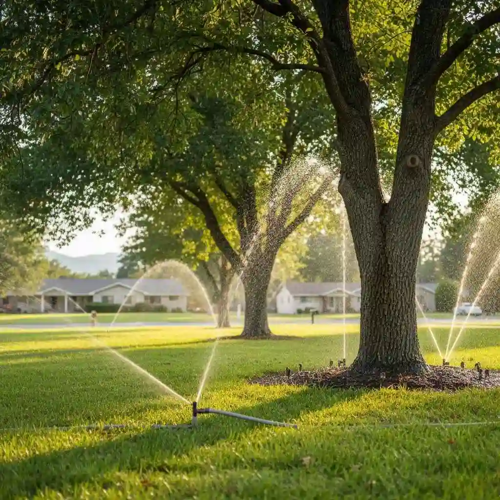  irrigation system watering mature trees