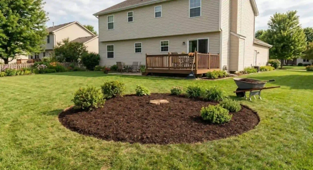 clean yard after tree removal