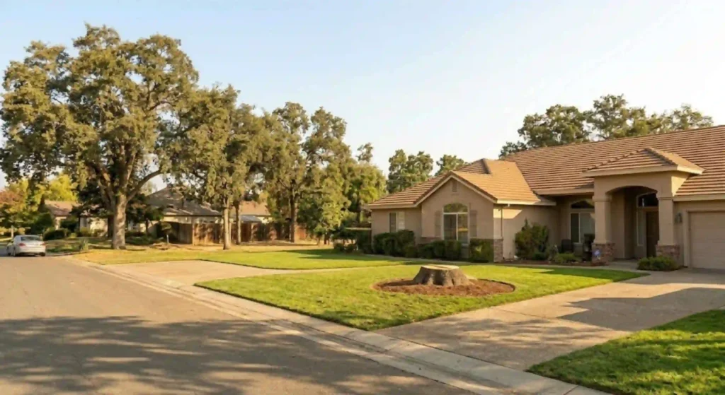 clean yard after hazardous tree removal